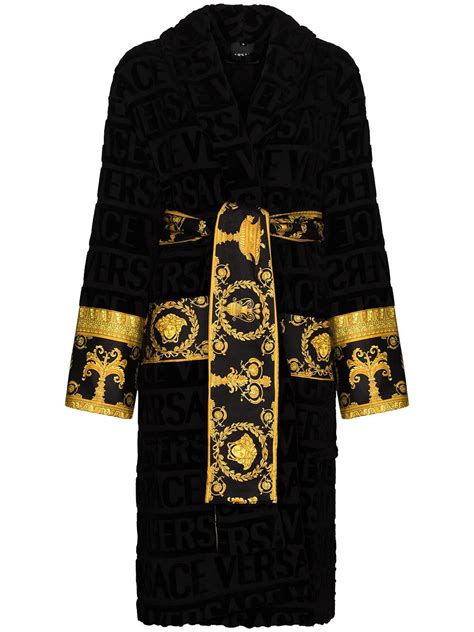 black versace dressing gown|farfetch Versace dressing gown.